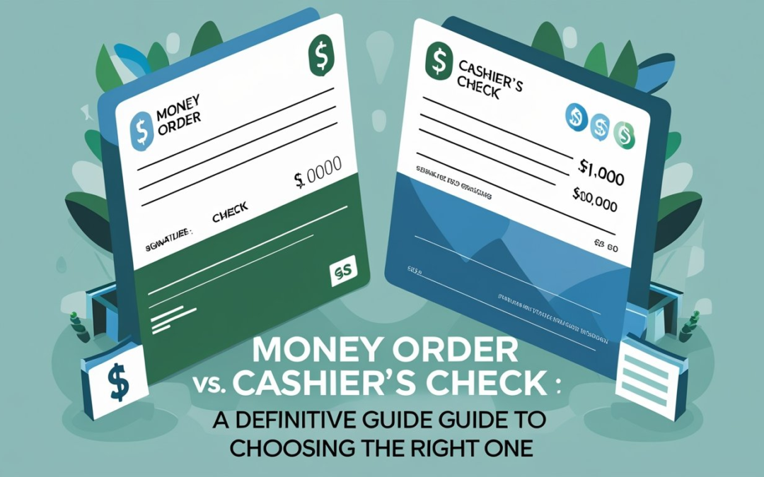 Money Order vs. Cashier's Check A Definitive Guide to Choosing the Right One