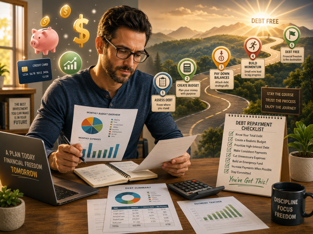 The Debt Freedom Roadmap: A Step-by-Step Guide to Paying Off Debt Fast