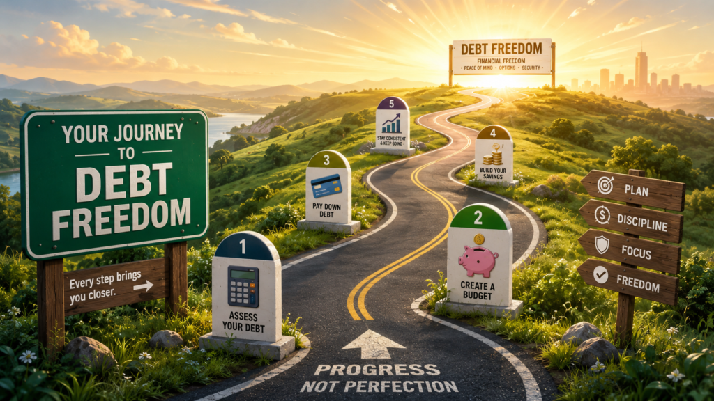 The Debt Freedom Roadmap: A Step-by-Step Guide to Paying Off Debt Fast